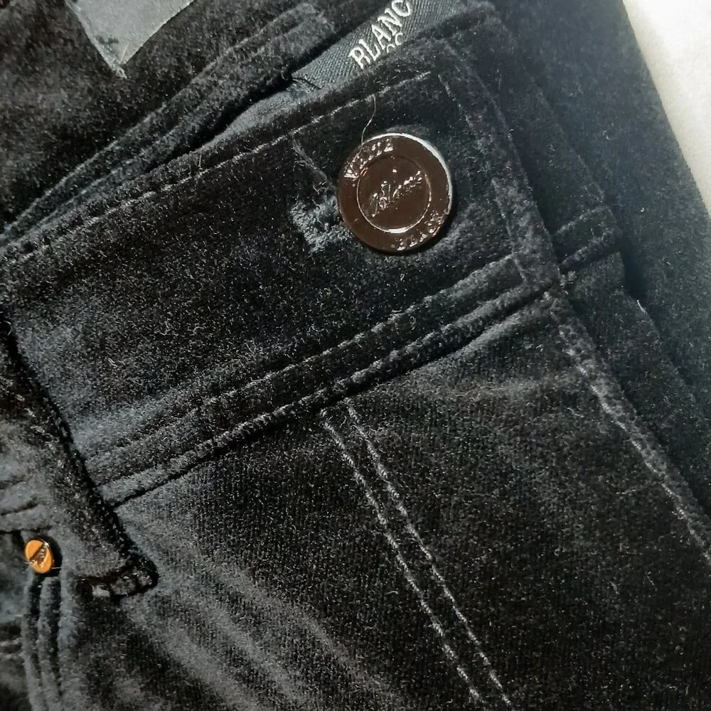 WHITE HOUSE BLACK MARKET Black Velour Boot Cut Pants EUC - Picture 4 of 10